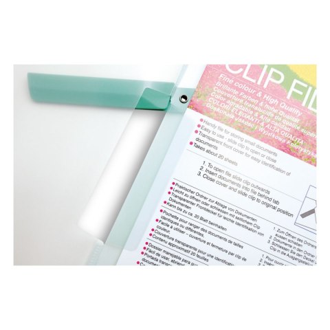 Skoroszyt z klipem A4 zielony polipropylen PP Pentel (DCB14-D)