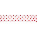Taśma ozdobna Craft-Fun Series tekstylna samoprzylepna w kropki 15x4 [mm x m] biała Titanum