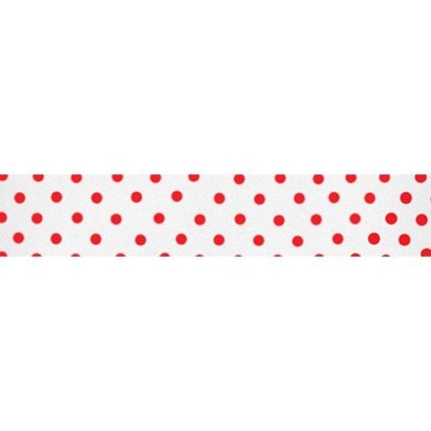 Taśma ozdobna Craft-Fun Series tekstylna samoprzylepna w kropki 15x4 [mm x m] biała Titanum