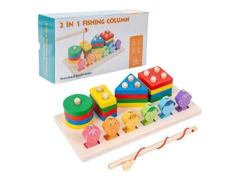 Układanka z rybkami na magnes, drewniana Bigtoys (BKLO8034)