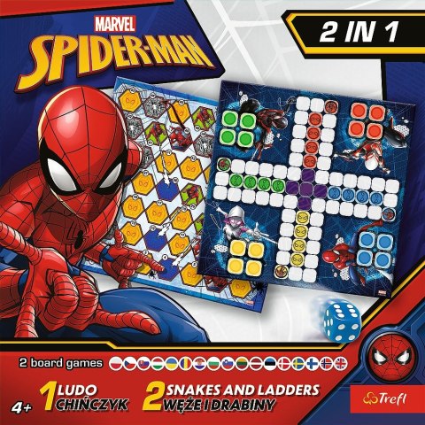 Gra planszowa 2w1 Chińczyk / Węże i drabiny - Spider-Man Chińczyk, węże i drabiny Trefl (02419)