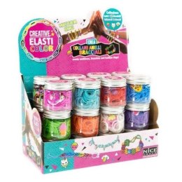 Gumka do włosów Słoiczek z gumkami 15g mix Nice Group (0078)
