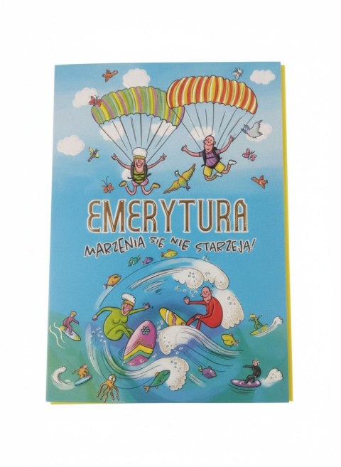 Kartka składana A5 18 EMERYTURA NA FALI A5 Henry (5908451981839)