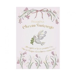 Kartka składana Karnet A5 Chrzest gołąbek w kwiatach Henry (5908451982218)