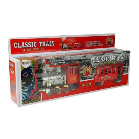 Kolejka Pociąg Klasyczny na Baterie Dym Dźwięk Efekty Świetlne Lean (6887)