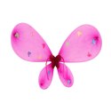 Kostium Wróżki Przebranie Motyla Ciemny Różowy Skrzydła Lean (17559)