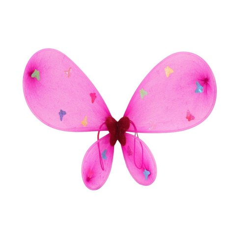 Kostium Wróżki Przebranie Motyla Ciemny Różowy Skrzydła Lean (17559)