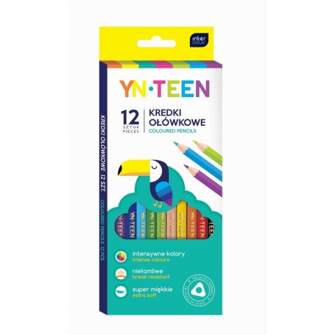 Kredki ołówkowe 12 kol. Interdruk (IKRPROŁ12TR)