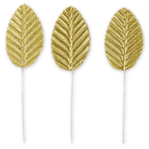 Ozdoba materiałowa Craft-Fun Series Liście na druciku złote Titanum (SY-008)