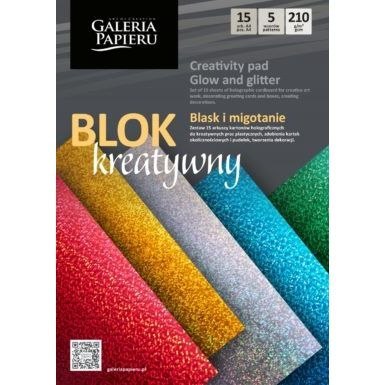 Papier ozdobny (wizytówkowy) A4 mix kartonów holograficznych mix 210g Galeria Papieru (258001)
