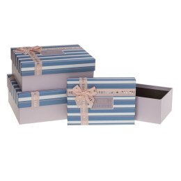 Pudełko na prezent Rozette (PUG-23274-PR stripes set 3 pcs)