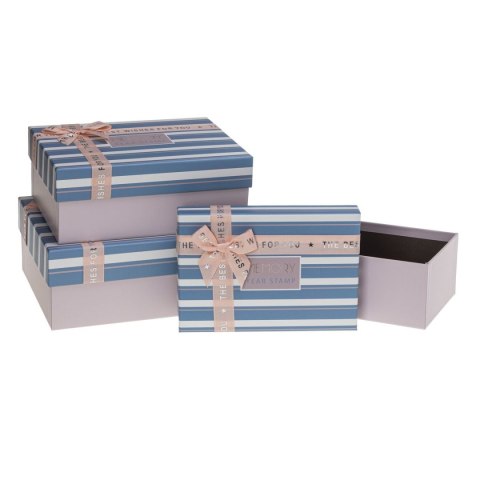 Pudełko na prezent Rozette (PUG-23274-PR stripes set 3 pcs)