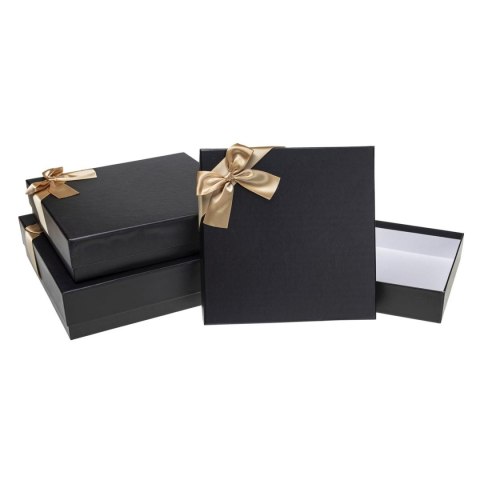 Pudełko na prezent Rozette (PUG-23297-KW BLACK set 3 pcs)
