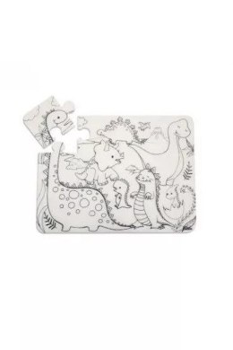 Puzzle DINOZAURY 25x19cm 12 el 12 el. Strigo (BIAŁE)