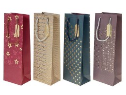 Torba prezentowa świąteczna na butelkę [mm:] 350x120x 90 Adar (624818)