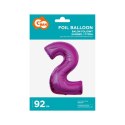 Balon foliowy cyfra 7 srebrny 35 cm 45cal Godan (FG-C35S7)
