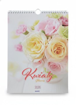 Kalendarz ścienny MAŁY SPIRALA KWIATY 230mm x 305mm Avanti (KSMS-6)