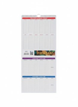 Kalendarz ścienny TERMINARZ wieloplanszowy paskowy 220mm x 490mm Avanti (KPD-6)