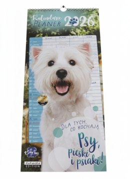 Kalendarz ścienny planer PSY 450mm x 210mm Kukartka (KALP)