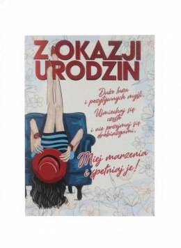 Kartka składana Comic Urodzinowy dla dziewczyny B6 Ev-corp (STKC-007)