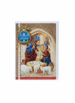 Kartka składana KARNET B6 Z NALEPIANYM ELEMENTEM Religijne B6 Top Graphic (BNG)
