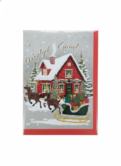 Kartka składana Karnet B6 BN dom mikołaja Henry (5908451981440)