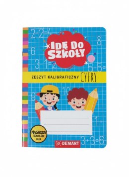 Książeczka edukacyjna Zeszyt kaligraficzny. Cyfry. Idę do szkoły. Demart