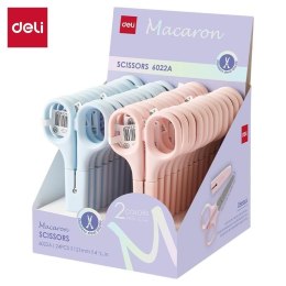 Nożyczki Macaron szkolne z osłoną 12,2cm Deli (E6032)