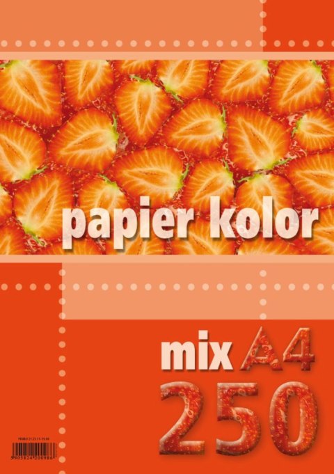 Papier kolorowy A4 mix 80g Kreska