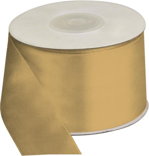 Wstążka Craft-Fun Series satynowa 50x25 [mm x m] złoty jasny Titanum (50MM/25M 019J)