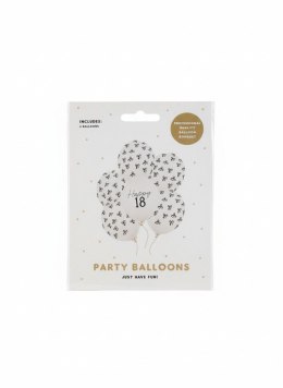Balon gumowy 18, Pastel Off-white biały 300mm Partydeco (SB14P-418-008Z-6)