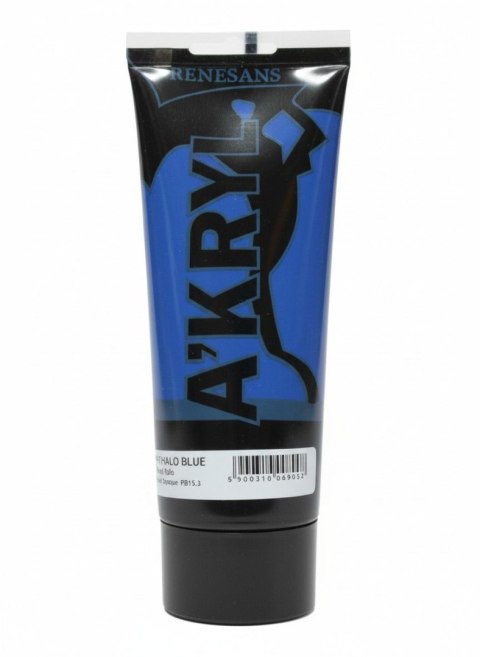 Farba akrylowa Błękit ftalo kolor: błękitny 200ml Renesans (20)