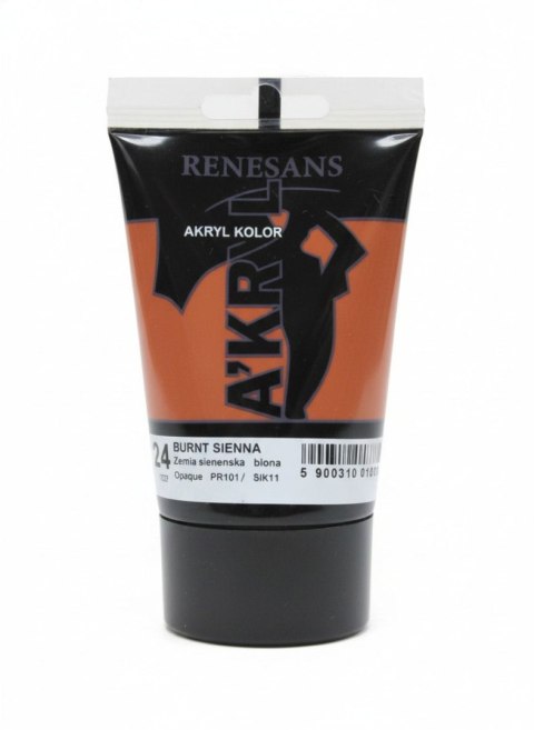 Farba akrylowa Ziemia sieneńska palona kolor: Ziemia sieneńska palona 100ml Renesans (24)