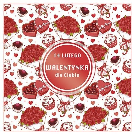 Kartka składana Walentynka kw [mm:] 150x150 Pol-mak (LKW)