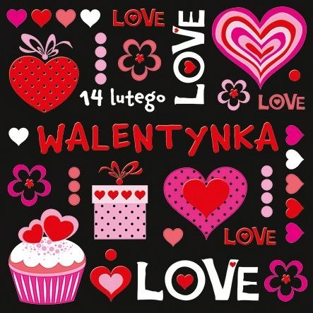 Kartka składana Walentynka kw [mm:] 150x150 Pol-mak (LKW)