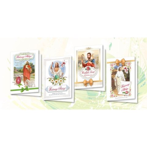 Kartka składana Wielkanoc wzory religijne Top Graphic (BwGH)