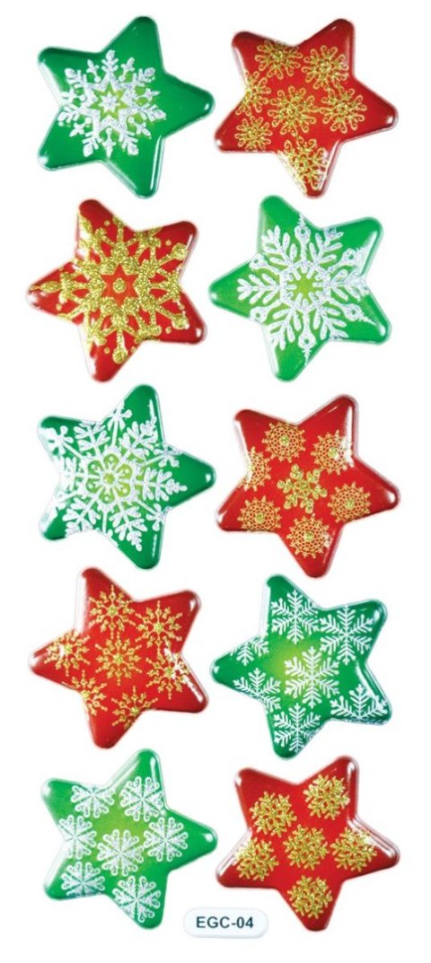 Naklejki świąteczne Craft-Fun Series Boże Narodzenie Gwiazdki Titanum (EGC-04)