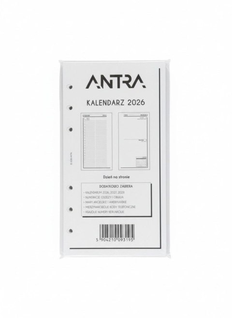 Wkład do organizera kalendarz B6 DNS Antra (2026)