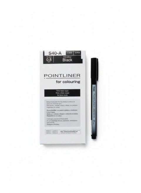 Cienkopis POINTLINER COLOUR wkład czarny 0,4mm 1kol. Pentel (S40-A)