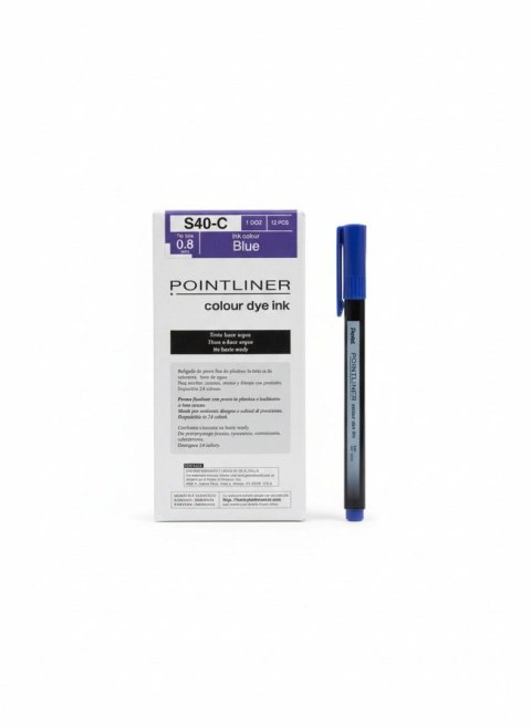 Cienkopis POINTLINER COLOUR wkład niebieski 0,4mm 1kol. Pentel (S40-C)