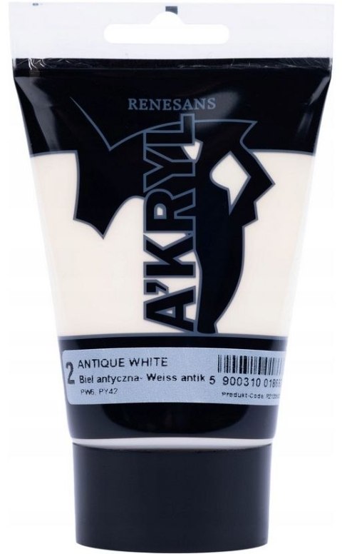 Farba akrylowa biel antyczna kolor: biały antyczny 100ml Renesans (01)