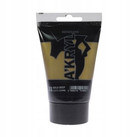 Farba akrylowa kolor: złoty ciemny 100ml Renesans (31)