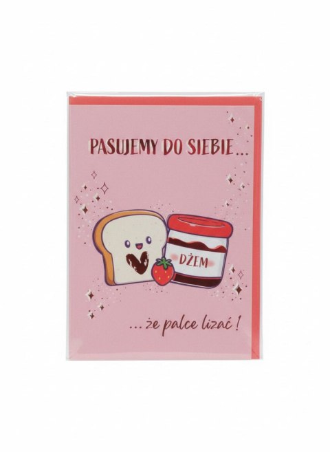 Kartka składana Karnet B6 Walentynki dzem z tostem A5 Henry (5908451981228)