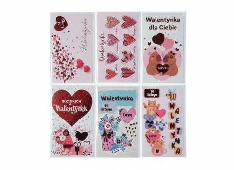 Kartka składana walentynka B6 Pol-Mak (LOBK_walentynka)
