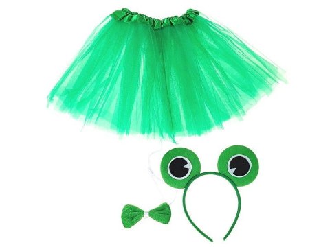 Kostium żabki, opaska z uszami, muszka i spódniczka Adar (601574)