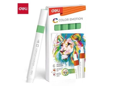 Marker specjalistyczny akrylowy wkład zeielony neonowy okrągła końcówka Deli (EC193A-BRIGHT GREEN)