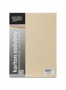 Papier ozdobny (wizytówkowy) Ryps A4 piaskowy 250g Galeria Papieru (204703)