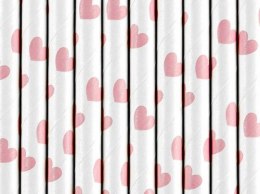 Słomka papierowe, j. róż, 19,5cm 10 szt Partydeco (SPP7-081J)