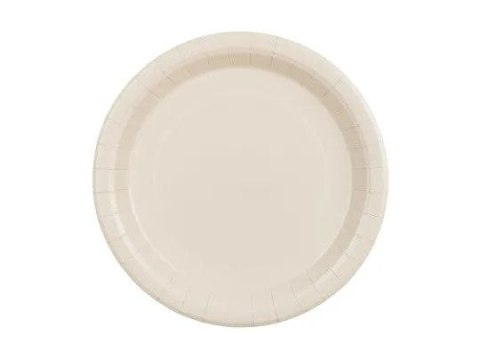 Talerz jednorazowy beżowe papier śr. 230mm 6 szt Partydeco (TPP102-013)