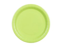 Talerz jednorazowy jasny zielony papier śr. 230mm 6 szt Partydeco (TPP102-102)